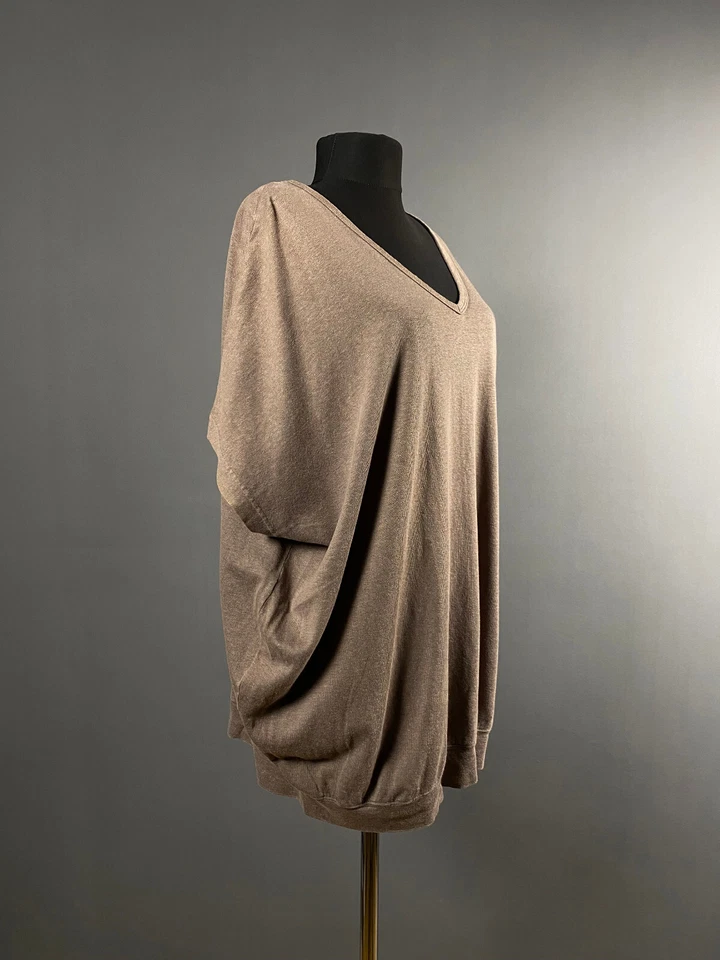 OSKA Mujer Marrón Lagenlook Cáñamo Camisa Blusa Top Túnica Vestido Talla 2 M Foto 2 de 4