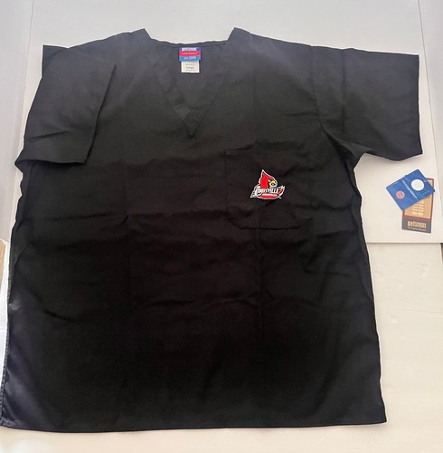 Louisville, Cardinals Scrubs V Neck Top L NFL Officially Licensed NEW - Picture 2 of 3