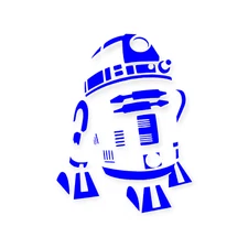 R2D2 Premium Die-Cut Vinyl Decal Sticker 6" Tall x 4.4" Wide