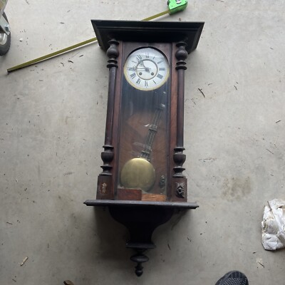 Antique Vintage Regulator Clock Untested Listed As Found From Estate 