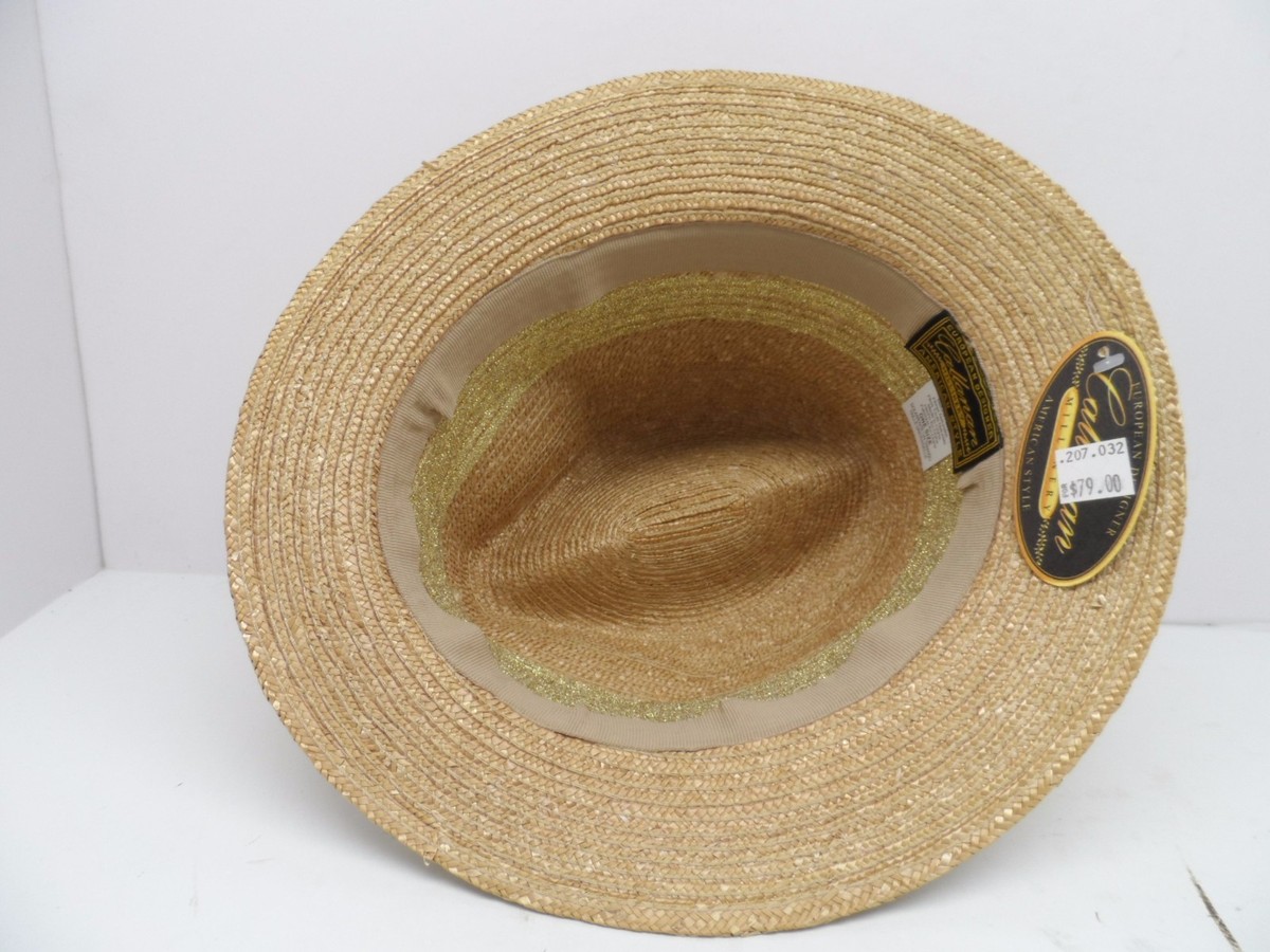 Callanan Women\'s Straw Blend Hat in Natural Stripe 
stylish striped pattern Callanan Women main image 2