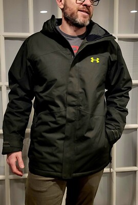 UNDER ARMOUR COLDGEAR MD ダークグリーン Under Armour Storm Gear Winter Jacket, Green - Men's Medium