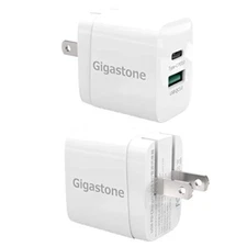 Gigastone 20W Dual Ports USB-A + USB-C Type C Fast Wall Charger PD/QC 3.0