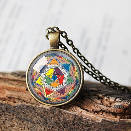 Esoterische Halskette - John Dee Sigillum Dei Aemeth Symbol okkultes Geschenk Zubehör - Bild 2 von 4