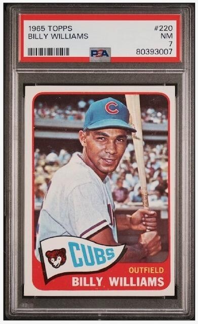 VINTAGE 1965 Topps BILLY WILLIAMS # 220 -▶HOF !!!◀- PSA 7