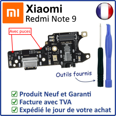 Circuit Connecteur Flex (USB, Jack, Antenne, Micro) Pour Xiaomi Redmi Note 9 - Pièce De Rechange Neuve