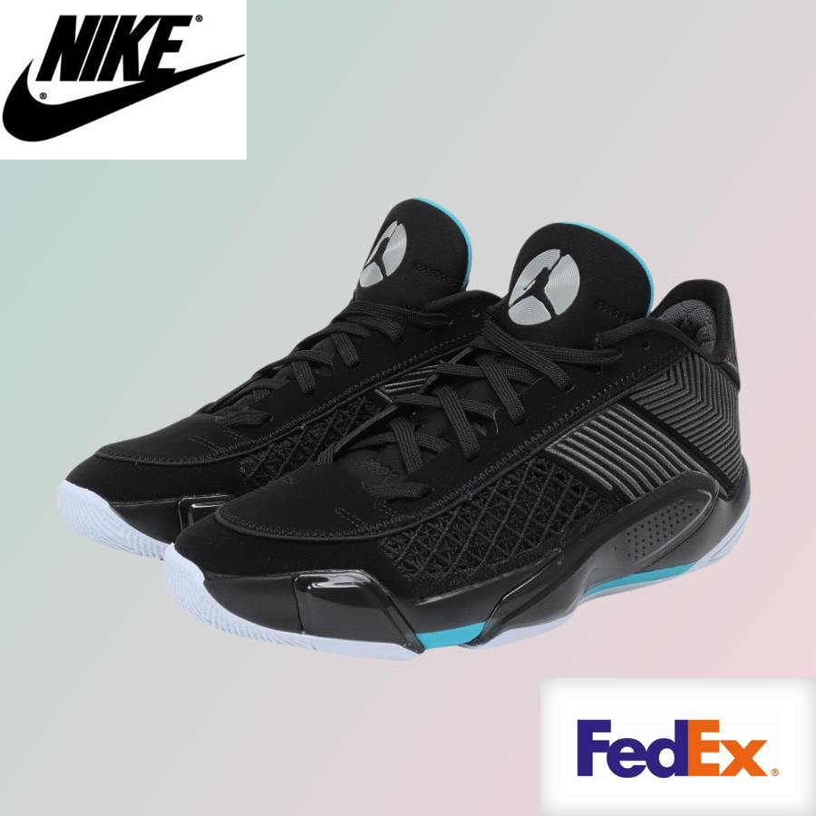 Size 8.5 - Air Jordan 38 PF Low Black Gamma Blue for sale