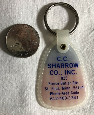 CC Sharrow Co St Paul Minnesota America Flag Glow in Dark Keychain Key Ring