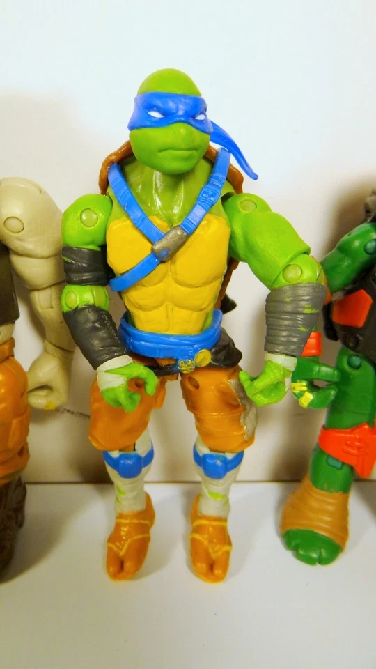 6 astillas de cabeza de cuero Rocksteady Raphael Dogpound Leonardo 2015 Villians TMNT Foto 4 de 4