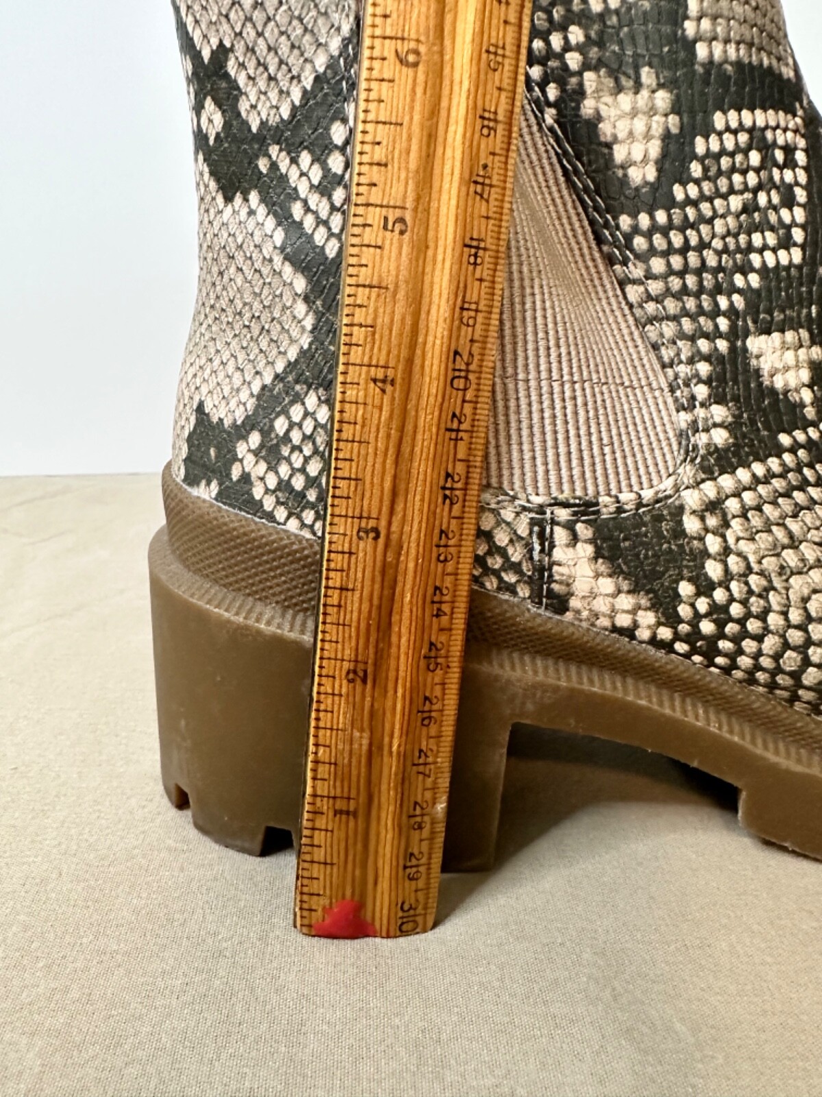 Universal Thread Snake Pattern Ankle Combat Boots… - image 6