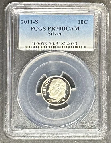 2011-S Silver Proof Roosevelt Dime PCGS PR-70 DCAM, Buy 3 Items, Get $5 Off!!