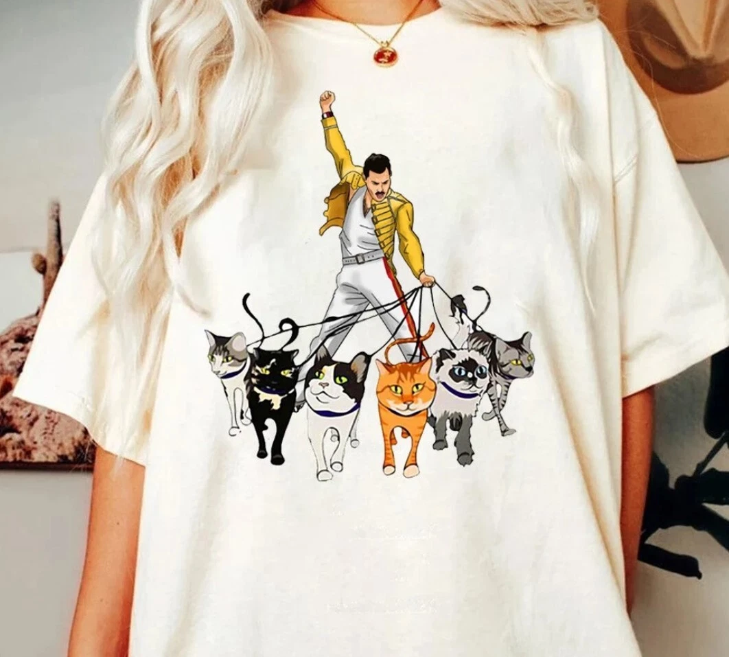 Freddie mercury 2025 cat shirt