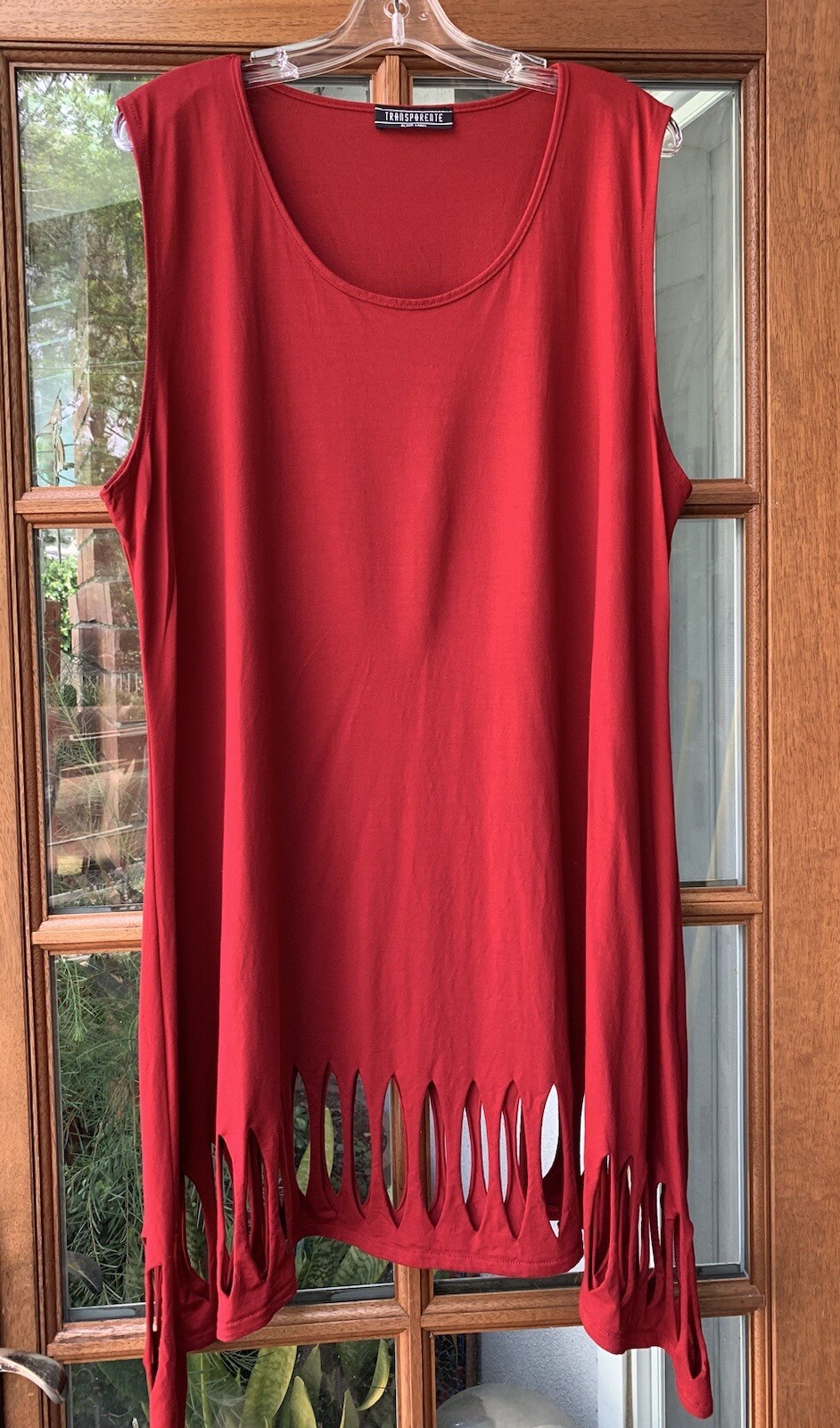 TRANSPARENTE Black Label True Red Sleeveless Long… - image 1