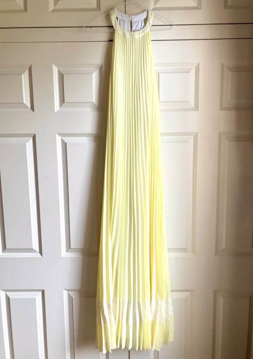 Ted baker yellow store pleated dress