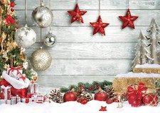 Christmas Theme 9x6Ft Seamless CP Pictorial Cloth Photography Background Comp...