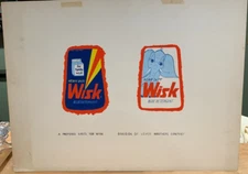 Rare 1960's Wisk Detergent Ad Agency Colored Drawing Pitch Board 1/1 Art