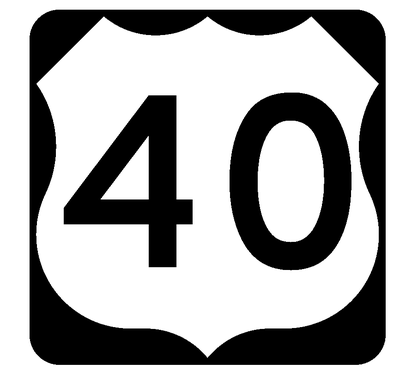US Route 40 Sticker Decal R1045 Highway Sign Road Sign | eBay