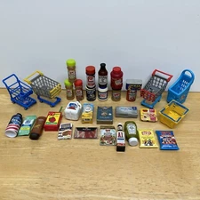 Zuru Mini Brands 32 Item Food Lot - Cart Bacon Salt Peanut Cheese BBQ Chips