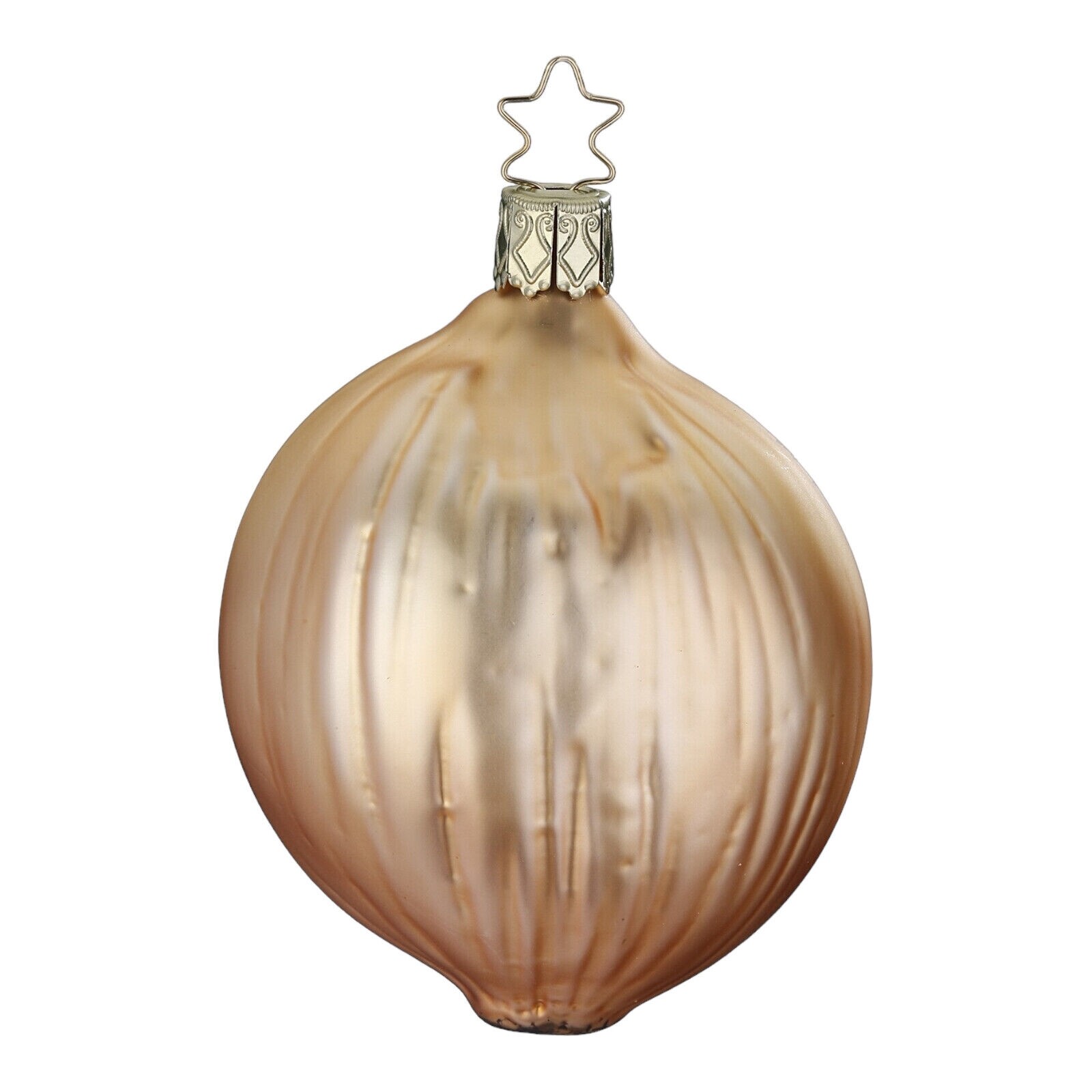 Inge Glas 3.6 Inch German Glass Onion Christmas Ornament with Free Box