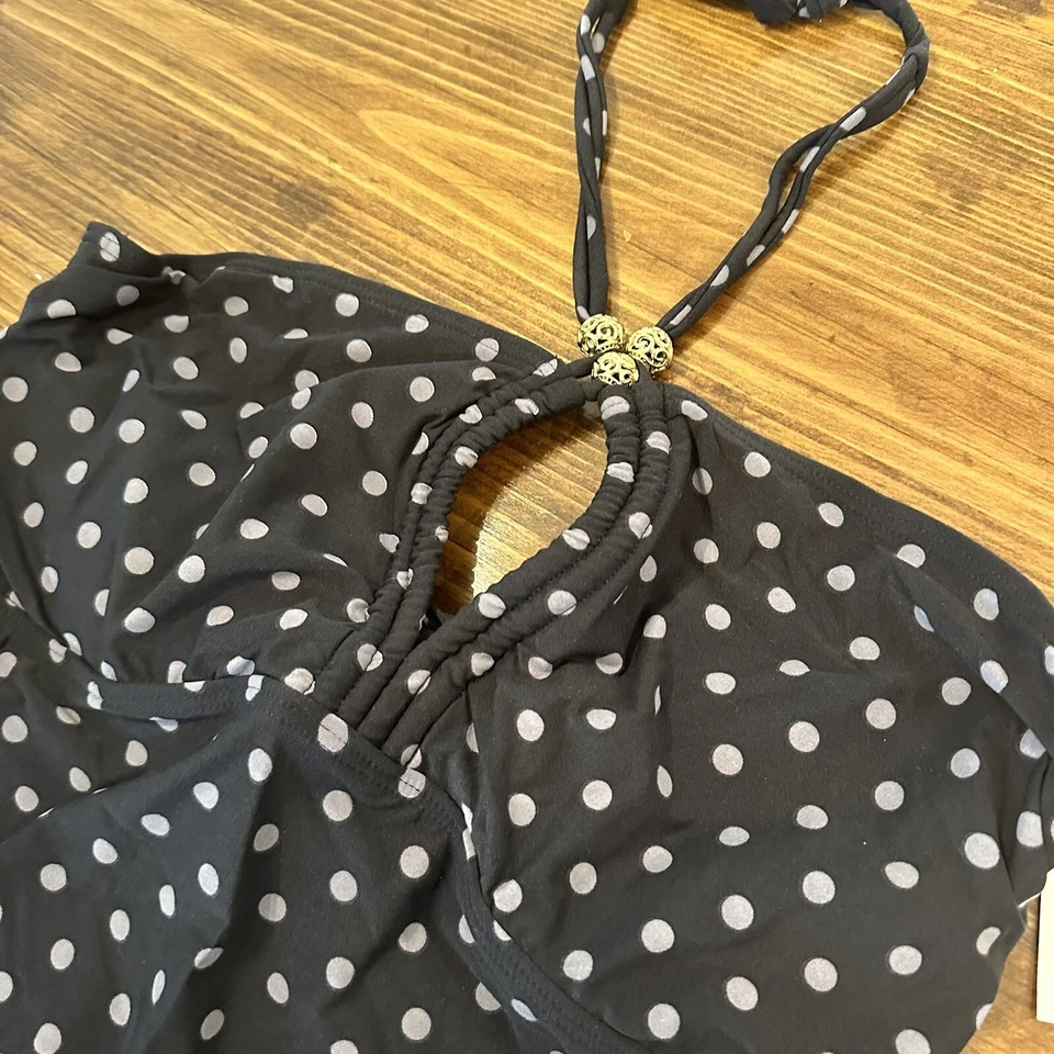 Coco Reef Boutique Swimsuit Underwire Size 40D Black polka dot One Piece - Image 2 of 4