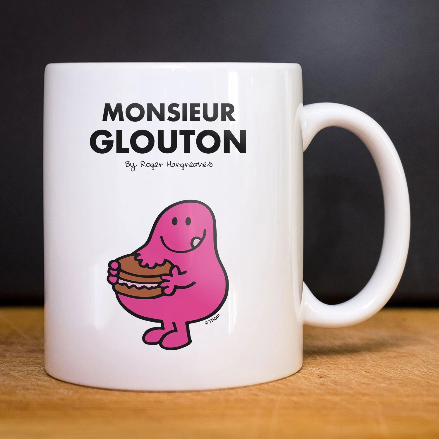 White Ceramic Mug Mr Glutton