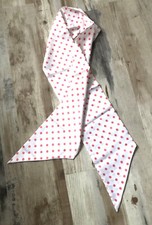 Vintage Ray Strauss Ascot Scarf 50s 60s Rockabilly Mod Orange White 110 X 8