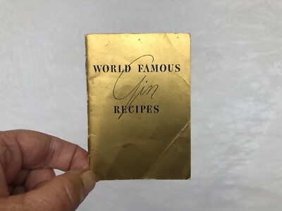 World Famous Gin Recipes VINTAGE Cocktail Recipe Booklet Gordons Gin Advertising