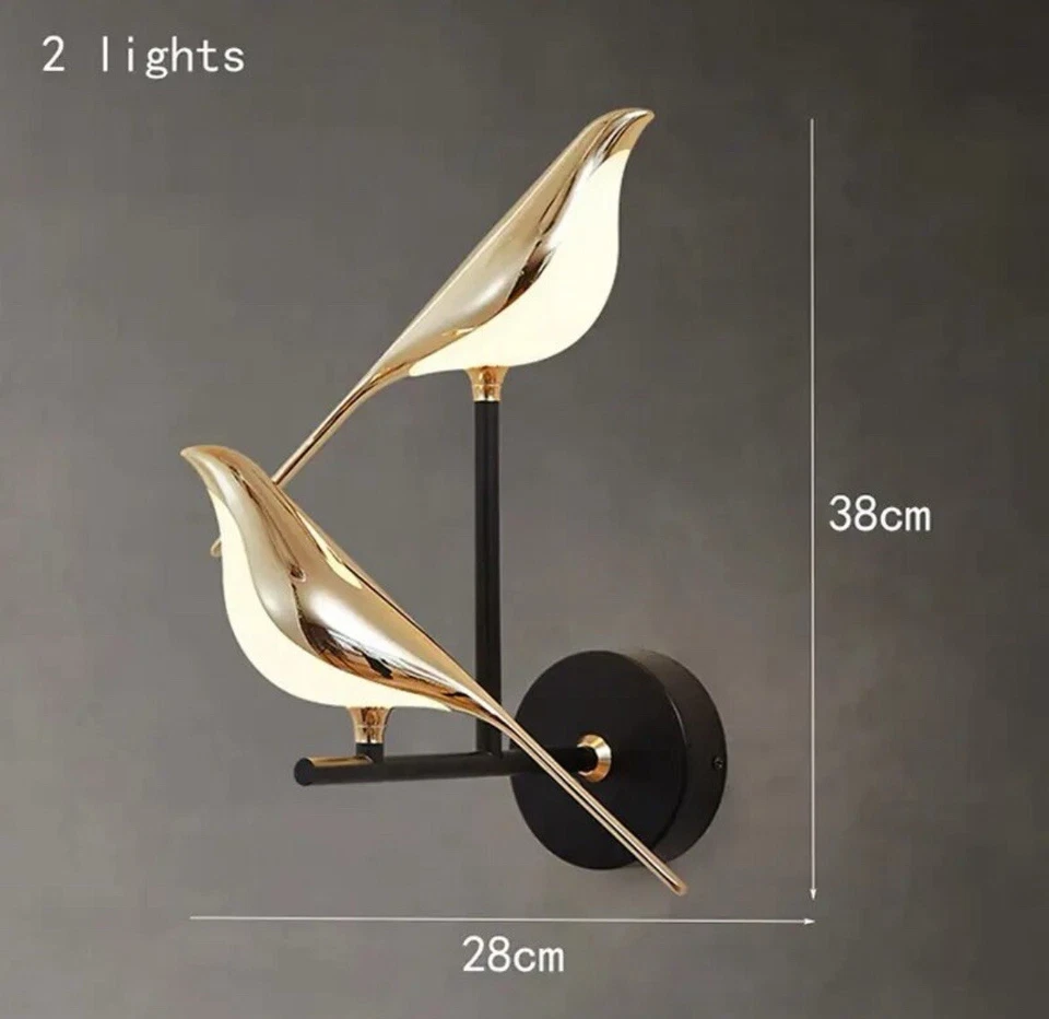 Nordic Golden Bird LED Wandleuchte Schlafzimmer Wohnzimmer Wandleuchte Innen - Bild 3 von 4