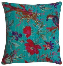 Indian Cushion Cover Pillow Case Bird Traditional Throw Decor Art Yoga