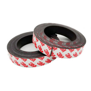 1m 3M Self Adhesive Magnetic Tape Flexible Craft Sticky Magnet Strip Width 2mm