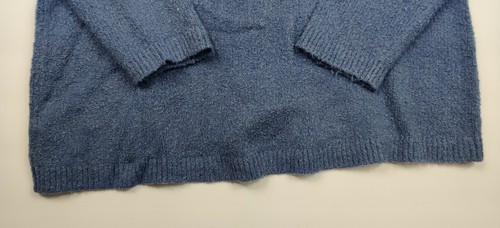 J Jill Petite Women's Sweater Size S Light Blue Turtleneck Pullover Wool Cozy - Picture 3 of 11