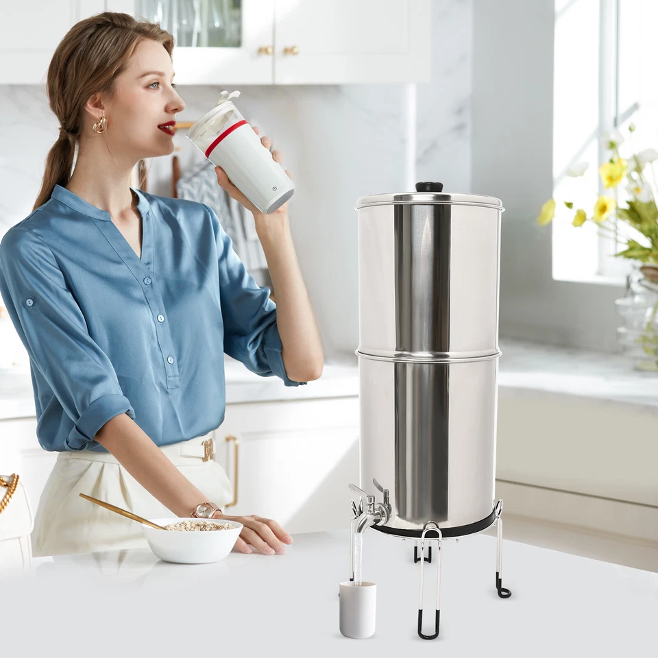 Waterdrop Gravity-fed Water Filter System, with 2 Filters, 2.25G Stainless-Steel - Image 3 of 4