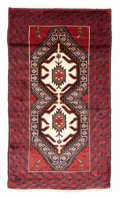 Vintage Geometric Area Rug 3'0'' x 5'3'' Traditional Hand-Knotted Wool Carpet