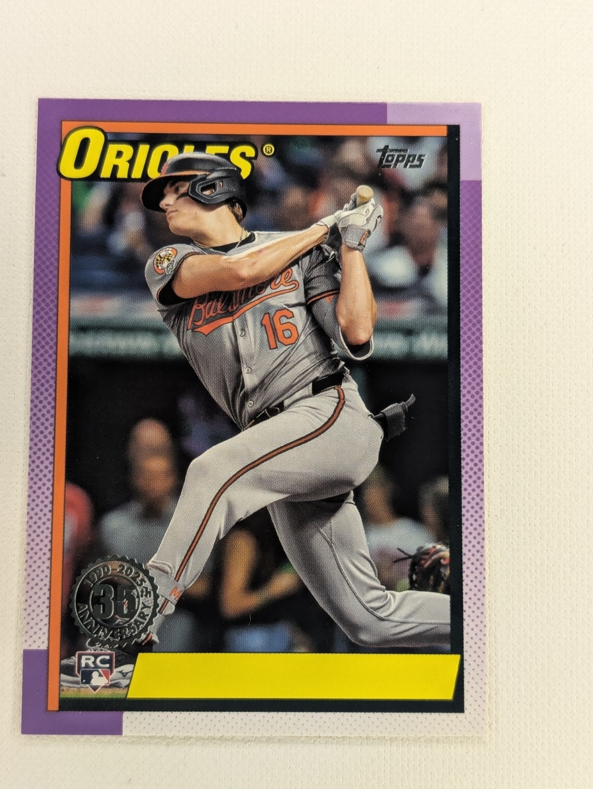 2025 Topps Series 1 - Coby Mayo - NO NAME 1990 insert /35 - (RC) Orioles 🔥 SSP
