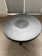 Lombok Concrete Cast Stone Garden/indoor Coffee -low Table - Floral Carved Top