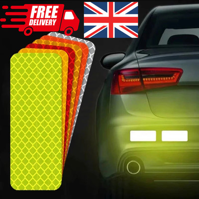 10 Stück Reflektierende Aufkleber für Auto Heck Stoßstange Tür Kofferraum Reflektierende Warnstreifen