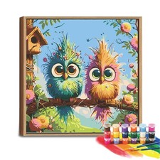 Birds Paint By Numbers Kit For Adults DIY Oil Painting On Canvas Decor 16x16