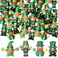 Pcs Mini St. Patrick's Day Gnome Figurines Green Irish Leprechaun Statue 50
