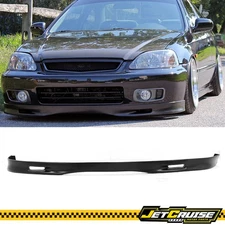 Fits 99-00 Honda Civic EK Spoon Style Front Bumper Lip Spoiler Bodykit PU Black