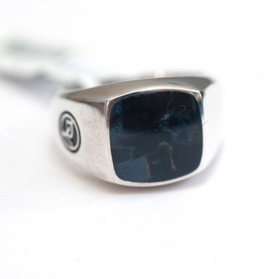 David Yurman Herren 14 mm Streamline Pietersit Ring Sterlingsilber Größe 9,5 Neu