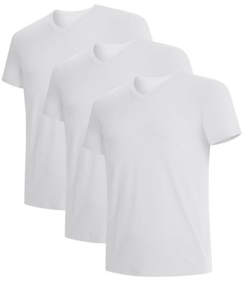 Bamboo Cool Mens Undershirts V Neck Moisture Wicking Soft T-Shirt Stay Tucked