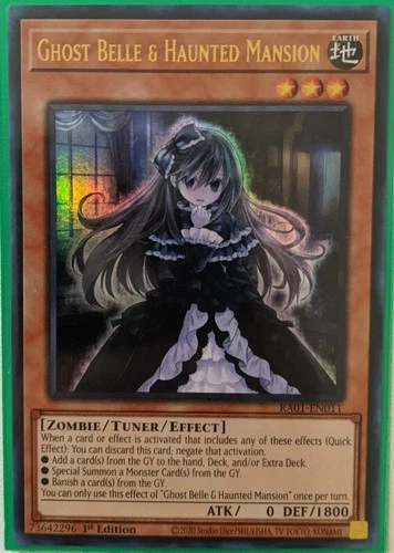 YuGiOh Ghost Belle & Haunted Mansion Ultra Rare 1st Edition RA01-EN011