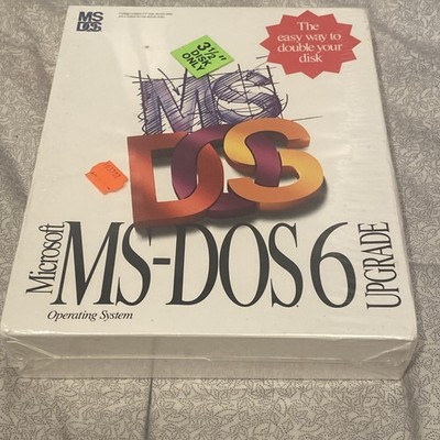 MS-DOS 6.0 Upgrade Operating System 3.5'' Floppy Discs Sealed New In Box