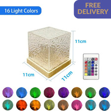 CUBE NORTHERN LIGHTS WATER WAVE NIGHT LIGHT WITH REMOTE LED ATMOSPHERE LAMP