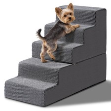 4-5Steps Foam Pet Stairs for Bed or Couch Detachable Portable for Indoor/Outdoor