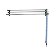 Photography Backdrop Roller Support System with 3 Rollers, 120-Inch Stainless