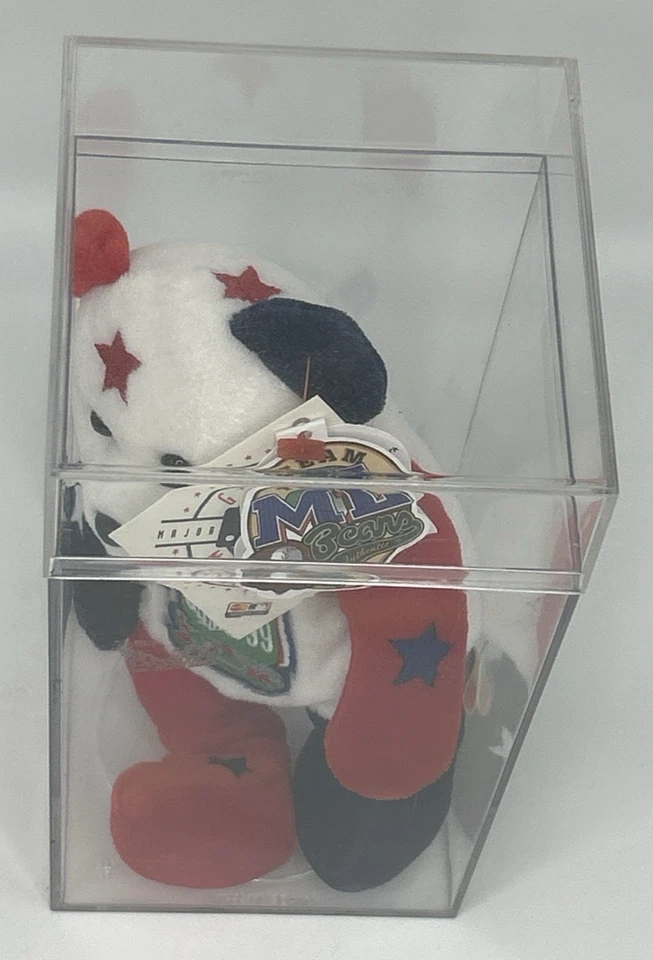 1999 MLB All-Star Game “Team MLB” Patriotic Bear TY Beanie Red White Blue US ⚾-k - Image 4 of 4