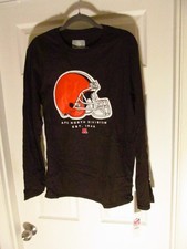 NFL Team Apparel Cleveland Browns AFC North Division Long Sleeve Tee, Size M