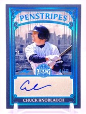 2025 Leaf Bronx Legacy NYC Auto CHUCK KNOBLAUCH /15 Blue Penstripes Yankees