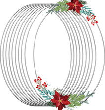 10Pcs Silver Macrame Dream Catcher Rings, Metal Hoops DIY Floral Macrame Hoop f